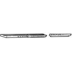 SCALPELLO ACCIAIO BORO- CARB. DX. NARDI 40X40