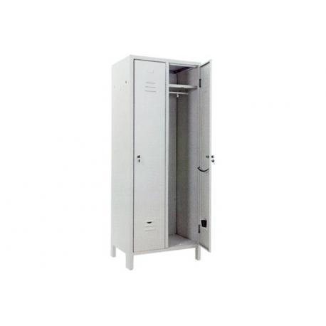 ARMADIO SPOGLIATOIO GRIGIO 2 POSTI 680X350 MM