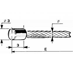 CAVO D. 1,2 MT. 2 TESTA CILINDRICA