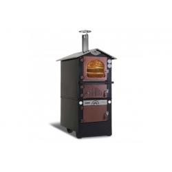 FORNO DA GIARD. BRAVA 80X55 C/CARR.E VENT.CAMERA ACCIAIO 340 TETTO INO