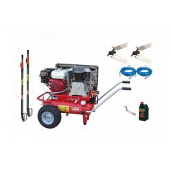 KIT MOTOCOMPRESSORE LISAM 500/30 GX160 X 2 OPERATORI DOPPIA BOMBOLA